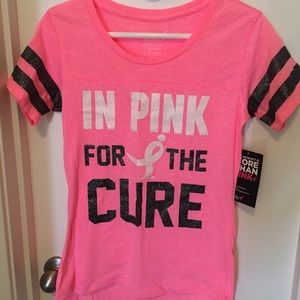 Breast cancer awareness T-shirt.